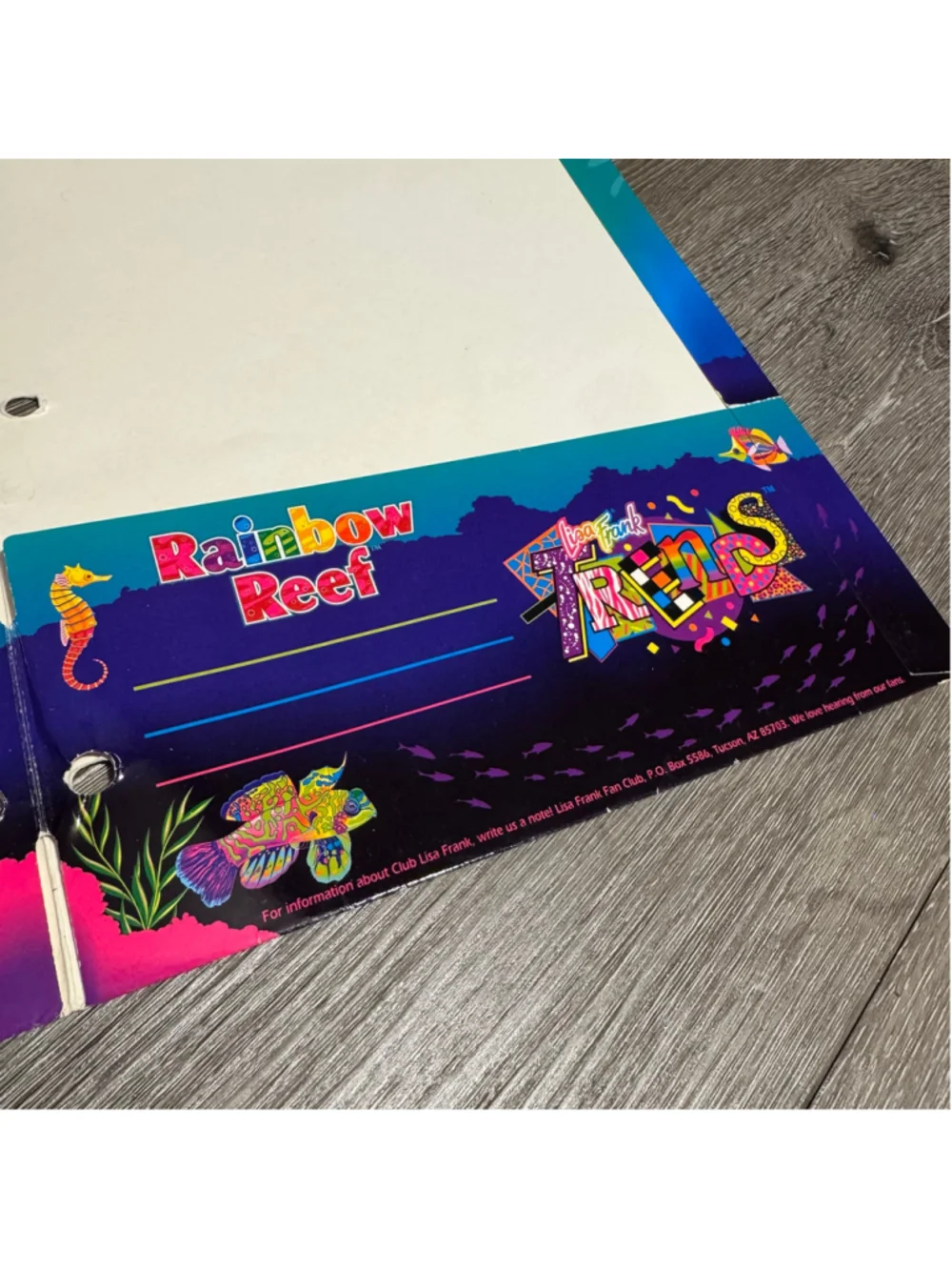 Vintage 2004 Lisa Frank - Seal Pup Ocean Coral Folder